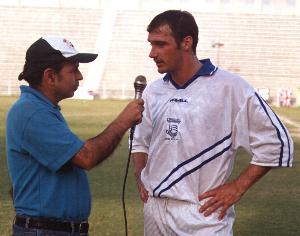 Steve Stott, live on television!