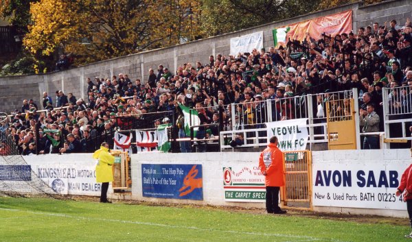 A section of the away end at Twerton Park