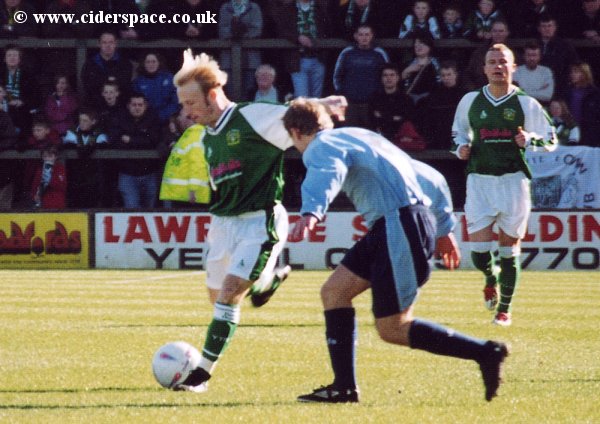 Darren Way looks to clear the ball up field