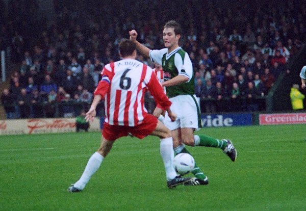Chris Giles and Cheltenham's Michael Duff