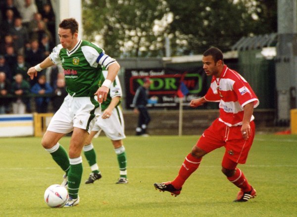 Michael McIndoe cuts into the centre of midfield
