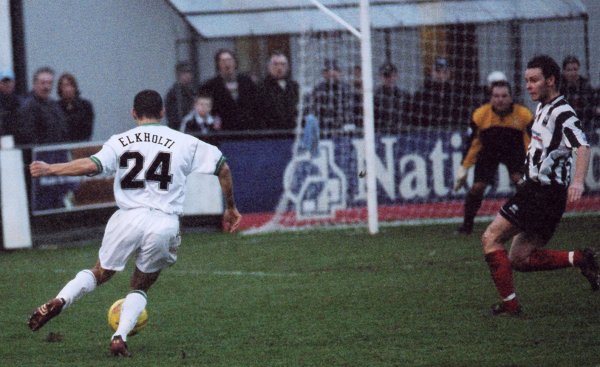 Abdelhalim El Kholti makes a run into the Forest Green penalty box