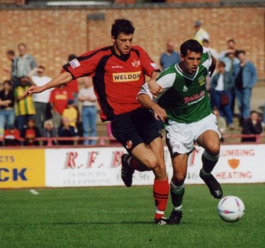 Anthony Tonkin makes a run out of defence