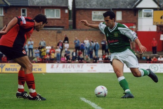 Anthony Tonkin makes a sweeping forward run