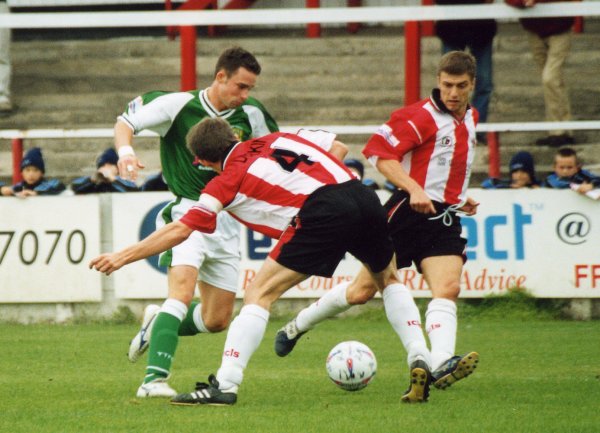 Michael McIndoe aims to get the better of Neil Durkin