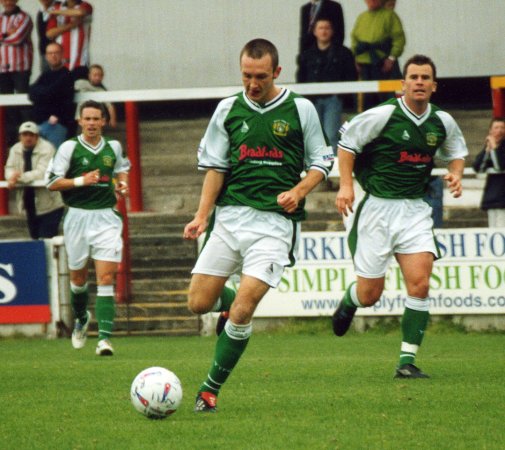 Gavin Williams finds some space in the centre of midfield