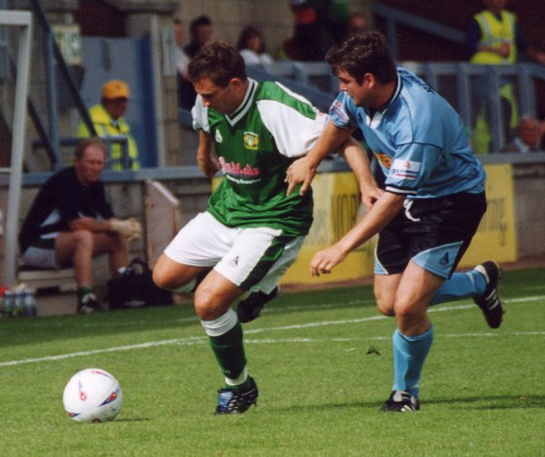 Nick Crittenden grapples his way down the right wing
