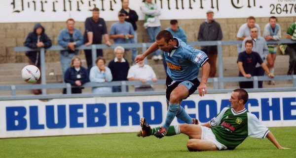 Gavin Williams slides in for a loose ball