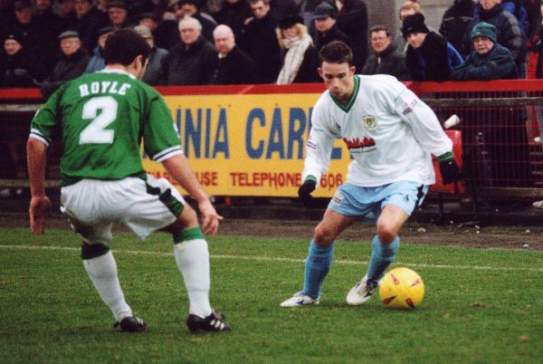 Michael McIndoe and Northwich's Chris Royle