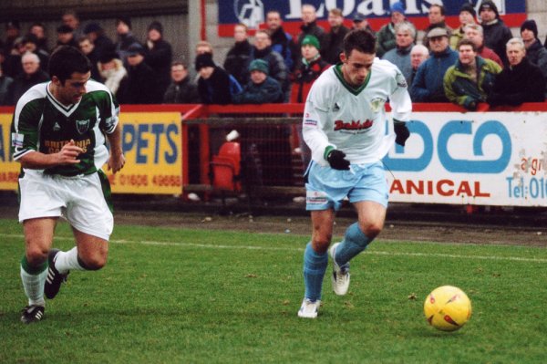 Michael McIndoe on his run that brought the goal
