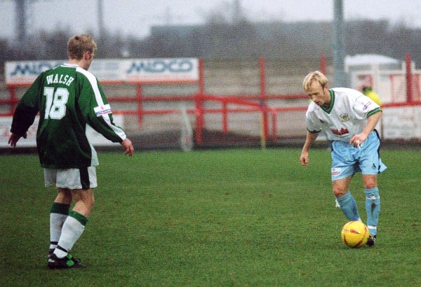 Darren Way and Northwich's Steve Walsh