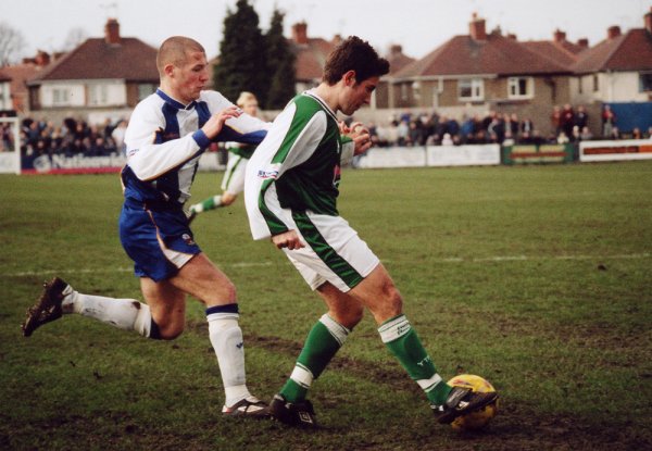 Lee Johnson in midfield action