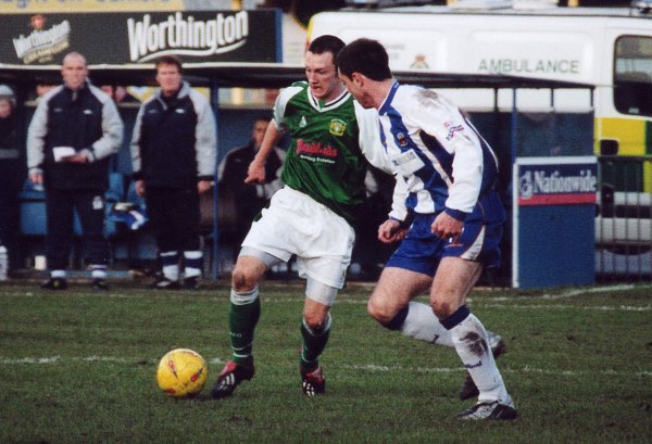 Gavin Williams cuts into the Nuneaton penalty box