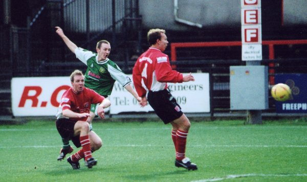 Gavin Williams finds his shot deflected for a corner