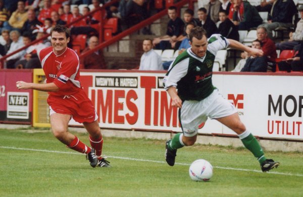 Howard Forinton leaves his Stevenage marker struggling to make up ground