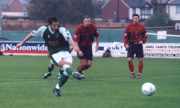 Goal! Nick Crittenden scores from the penalty spot to put Yeovil a goal up