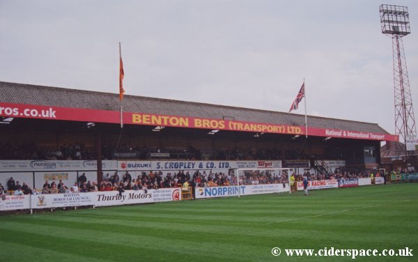 Boston's York Street Stand, situated behind one of the goals