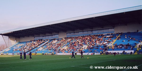 Carlisle's East Stand - the left-hand third is currently allocated to away supporters