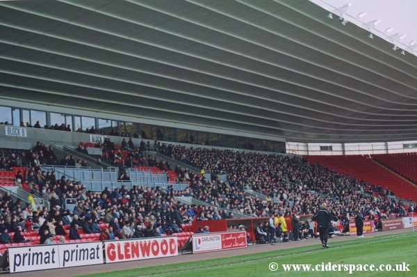 Darlington's South Stand just around kick-off