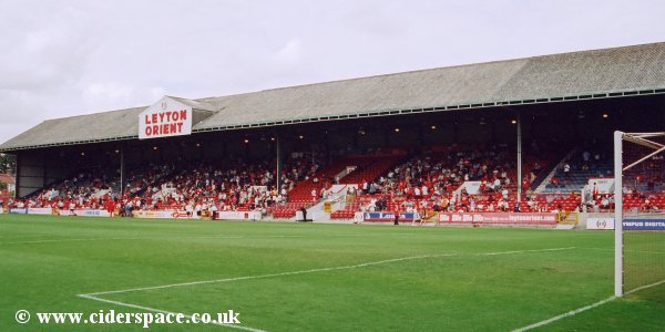 Leyton Orient's East Stand where away fans are often housed