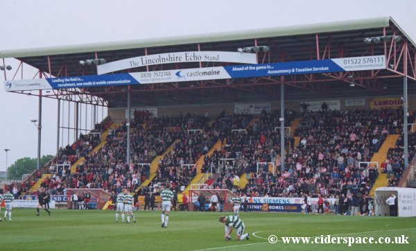 Lincoln's Main Stand as viewed from the away portion of the Co-op Stand