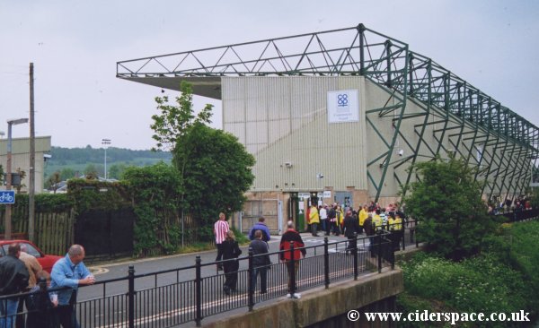 Your first sight of Lincoln's ground if you are walking in from the city centre or High Street end