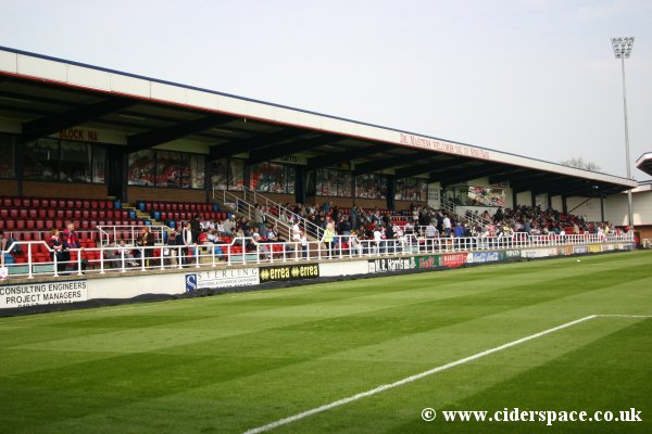 Rushden's Dr Martens Stand - situated opposite the Main Stand