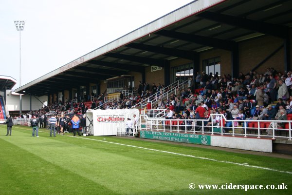 A second view of Rushden's Main Stand