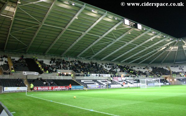 The North Stand at Swansea's Liberty Stadium - housing away supporters