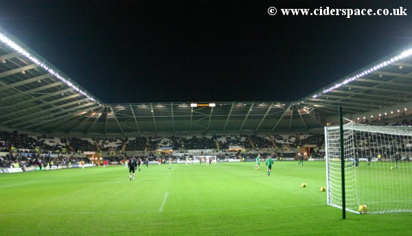 The South Stand at the Liberty Stadium as viewed from the opposite end of the stadium