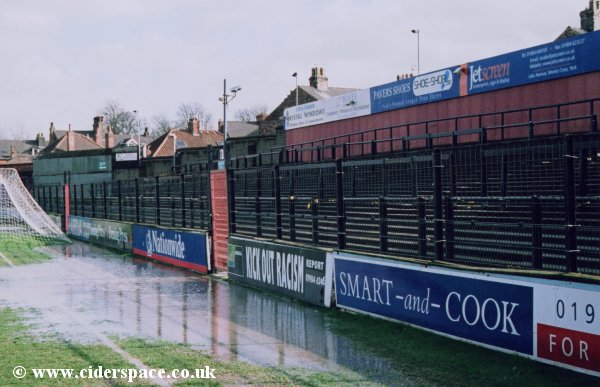 A view of the York away terrace from the Popular Stand side