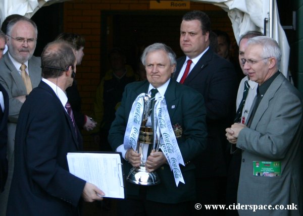Chairman John Fry waits for the nod to go out onto the pitch