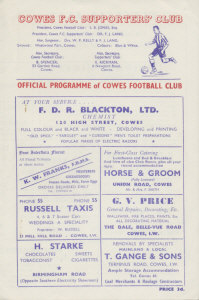 1963-64, Cowes, F.A. Cup Fourth Qualifying Round - CLICK TO ENLARGE