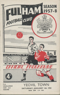 1957-58, Fulham, F.A.Cup, Round 3 - CLICK TO ENLARGE