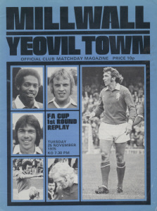 1975-76, Millwall, F.A. Cup Round 1, 1st replay - CLICK TO ENLARGE
