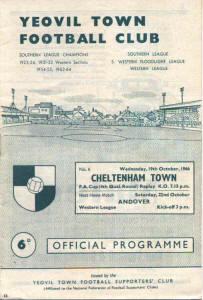 1966-67 v Cheltenham Town, F.A. Cup Fourth Qualifying Round replay - CLICK TO ENLARGE