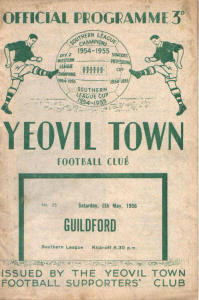 1955-56 v Guildford, Southern League, last game of the season - CLICK TO ENLARGE