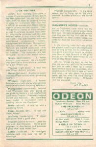 1956-57 v Llanelly, Southern League, Ike's notes - CLICK TO ENLARGE
