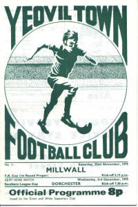 1975-76 v Millwall, F.A. Cup Round One - CLICK TO ENLARGE