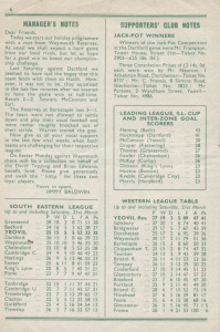 1958-59 v Weymouth Reserves, Western League - CLICK TO ENLARGE