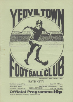 1977-78 v Bath City, Southern League Cup, Round One 2nd leg - CLICK TO ENLARGE