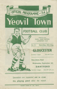 1950-51 v Gloucester City, Southern League - CLICK TO ENLARGE
