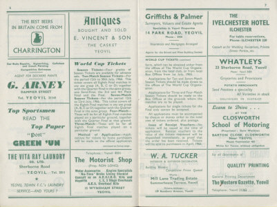 1965-66 v Portland United, FA Cup Fourth Qualifying Round replay - CLICK TO ENLARGE
