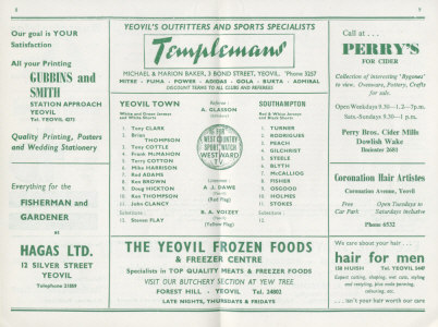 1975-76 v Southampton, Friendly - CLICK TO ENLARGE