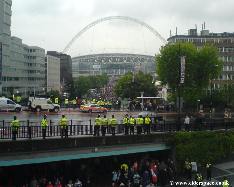 Wembley Way after the match. Photo George Murray.