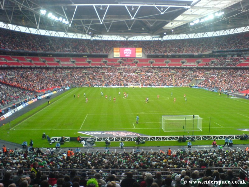 Back of Block 111, East Stand during the match. Photo George Murray.